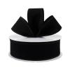 Black Velvet Fabric Wired Ribbon, Gift Wrap, Make Crafts, Size 2.5' x 50 Feet view 1