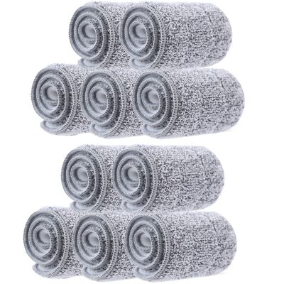 10 Pack 13 * 4.9" Generic Mop Pads Mop Head Refill Washable Wet/Dry Mops Flat Compatible with Most 11-13" Hook and Loop (Velcro) Flat Mops.System Floor Care System (10 Pack 13 * 4.9")