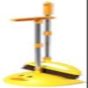 Cute Duck Cleaning Broom and Dustpan Set with Long Handle Stand Up Broom and Dustpan for Home Kitchen Room Office, Outdoor Indoor (Yellow) view 2