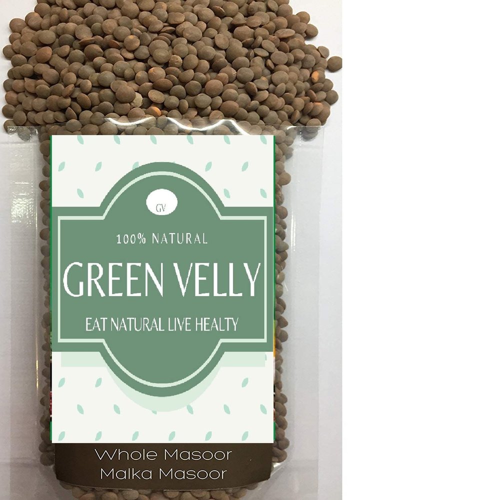 Green Velly Whole Masoor Dal/Malka (400 g)