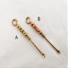 Brass Ear Pick,Keychain Pendant,Ear Pick Wax Remover,Ear Pick Keychain,Brass Keychain,Brass Ear Spoon,Reusable Ear Cleaner view 3