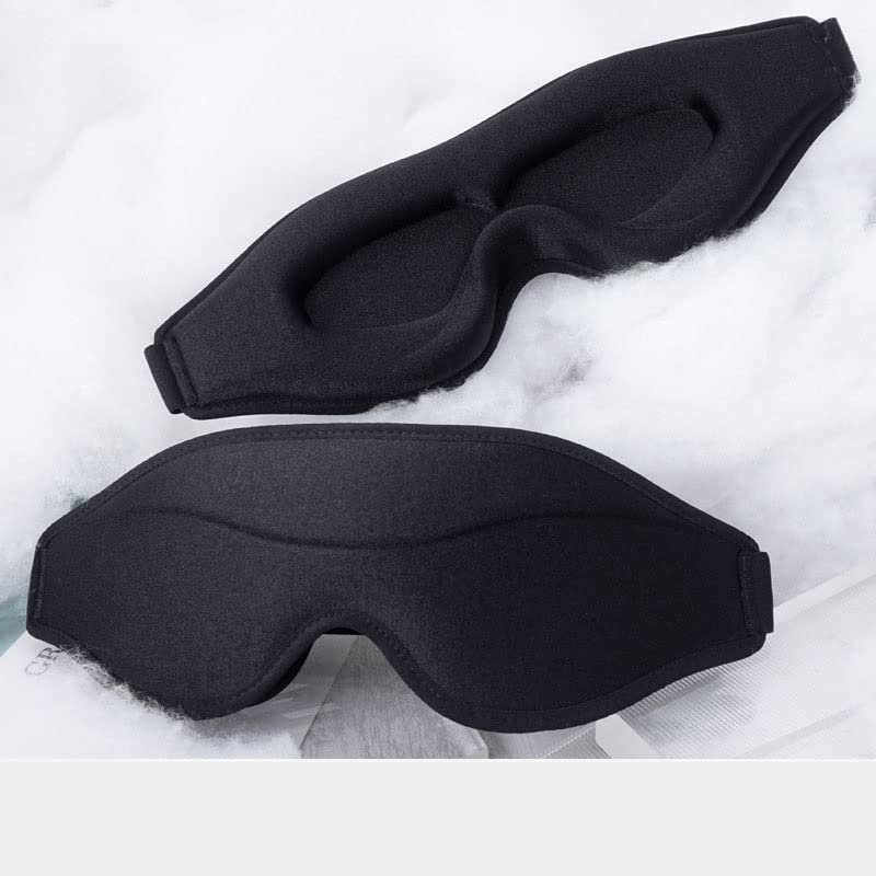 FEABCR 2 Pcs 3D Sleep Masks Sleeping Contoured Cup Eye Masks for Side Sleepers Light Blocking for Men Women Travel Office Nap Sleeping