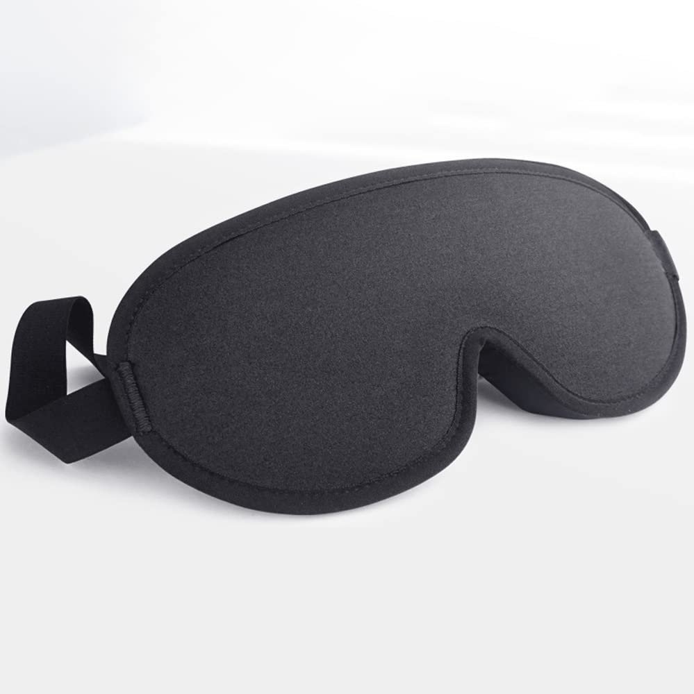 FEABCR 3D Contoured Cup Sleep Mask for Men Women, Soft Breathable Blackout Blindfold, Travel Eye Cover, Night Sleeping Mask with Adjustable Buckle for Side Sleeper