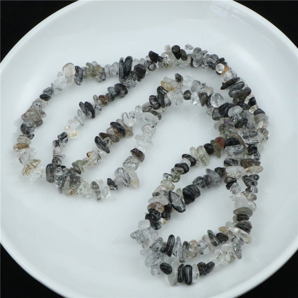 80CM Natural Amethysts Apatite Freeform Chip Stone Seed Beads for DIY Xmas Making 4-7mm,1PC 80CM