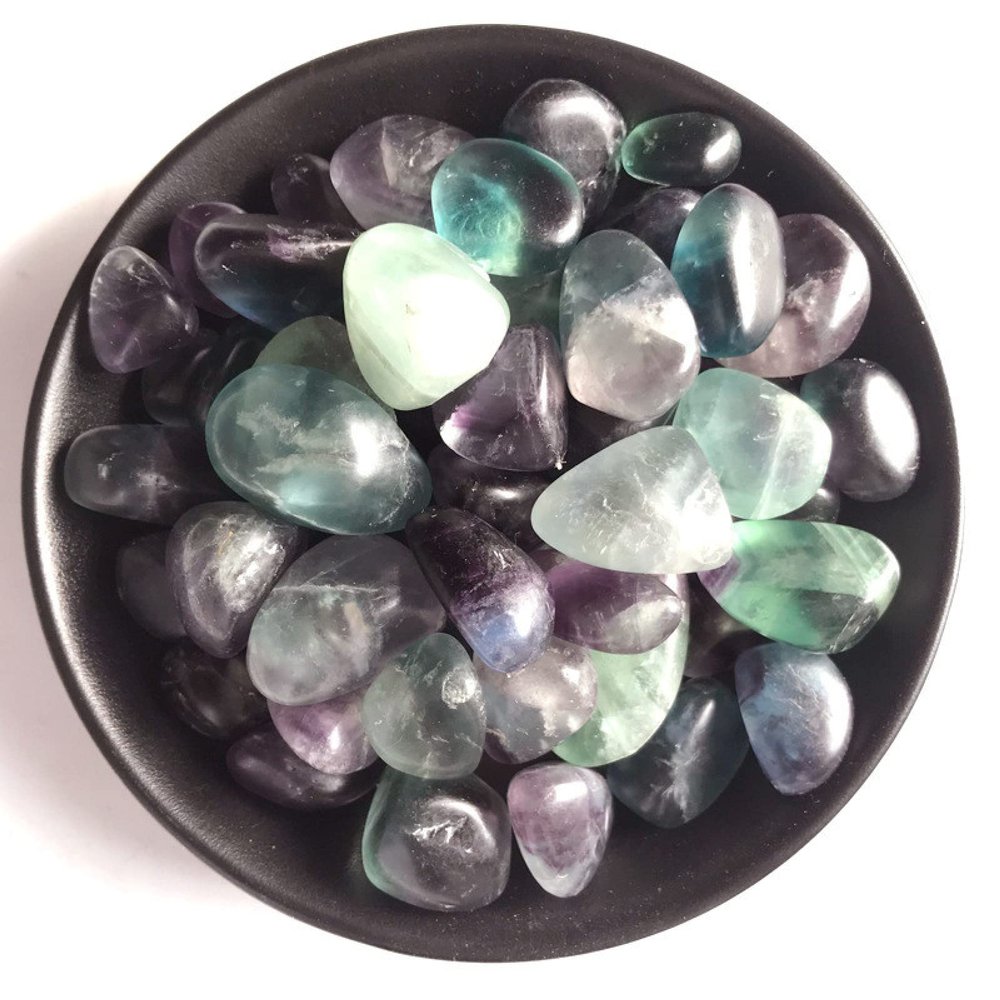 100g 15-20mm Natural Fluorite Quartz Crystal Stones Rough Polished Gravel Specimen Stone Collection Home Decor,15-20mm