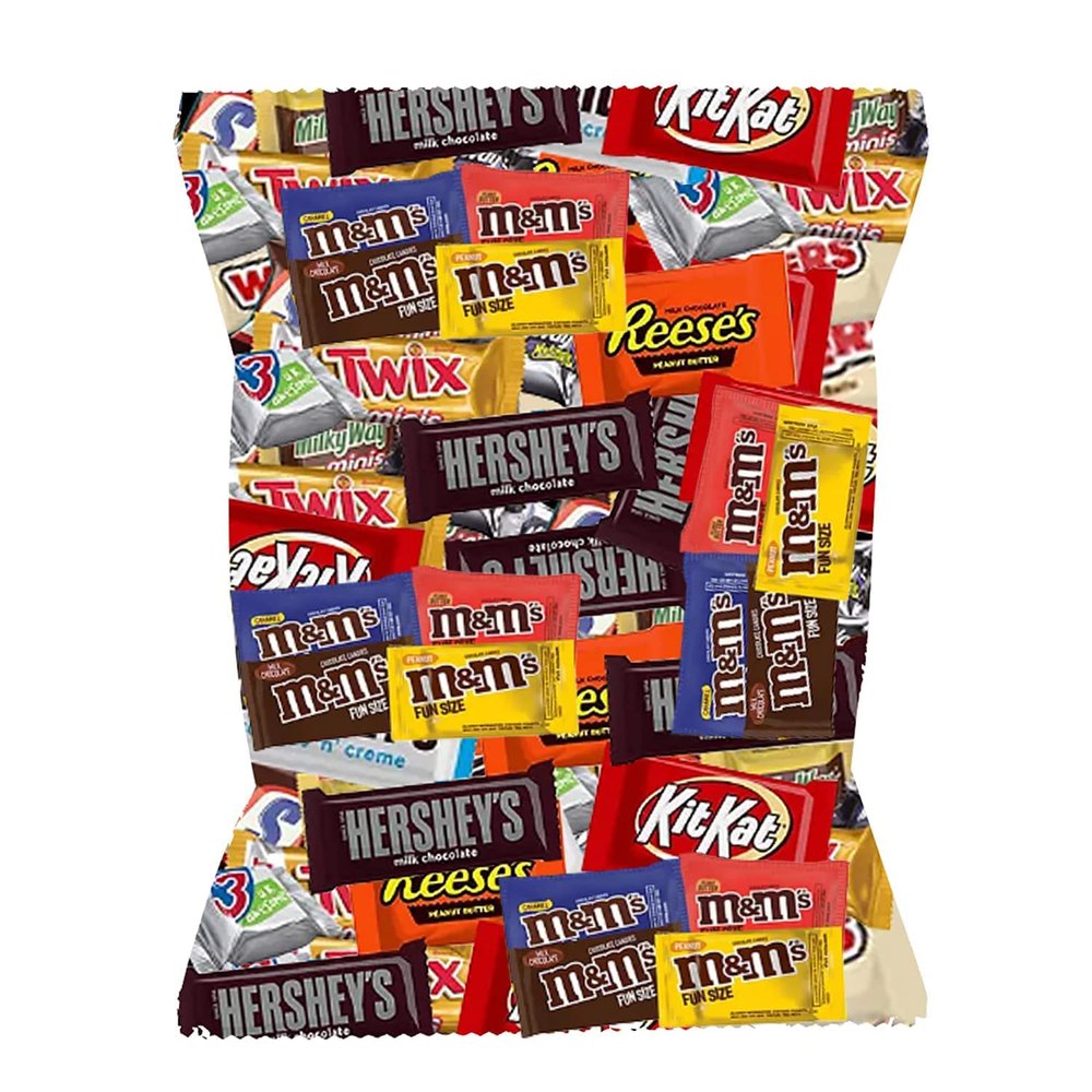 BeeQ BOX - (3 Pound) Assorted Bulk Chocolate Mix - Fun Size Candy Bar Variety Pack and Chocolate Gift Bag Assortment