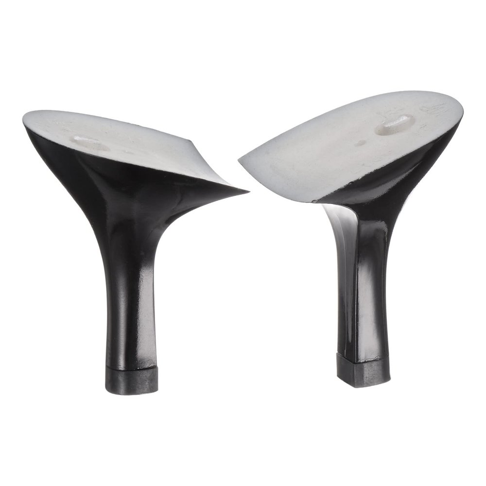 HARFINGTON 1pair Heel Repair Replacement 1.81"x2.76" High Stiletto Heel DIY for Women Shoe, Black