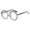URISMO Trendy Round Frame Reading Glasses Women, Ladies Blue Light Blocking Eyeglasses, Retro Oval Computer Goggle Readers (Color : Black, Size : +1.00-x) view 1