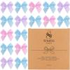 150 Pieces Mini Ribbon Bows for Crafts Purple Blue Pink Tiny Satin Bow for Gift Wrapping, Invitations, Christmas Tree view 1