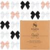 150 Pieces Mini Ribbon Bows for Crafts Black White Champagne Tiny Satin Bow for Gift Wrapping, Invitations, Christmas Tree view 1