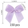 150 Pieces Light Purple Mini Ribbon Bows for Crafts Tiny Satin Bow for Gift Wrapping, Invitations, Christmas Tree view 2