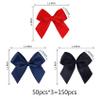 150 Pieces Mini Ribbon Bows for Crafts Red Navy Black Tiny Satin Bow for Gift Wrapping, Invitations, Christmas Tree view 2