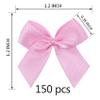 150 Pieces Pink Mini Ribbon Bows for Crafts Tiny Satin Bow for Gift Wrapping, Invitations, Christmas Tree view 2