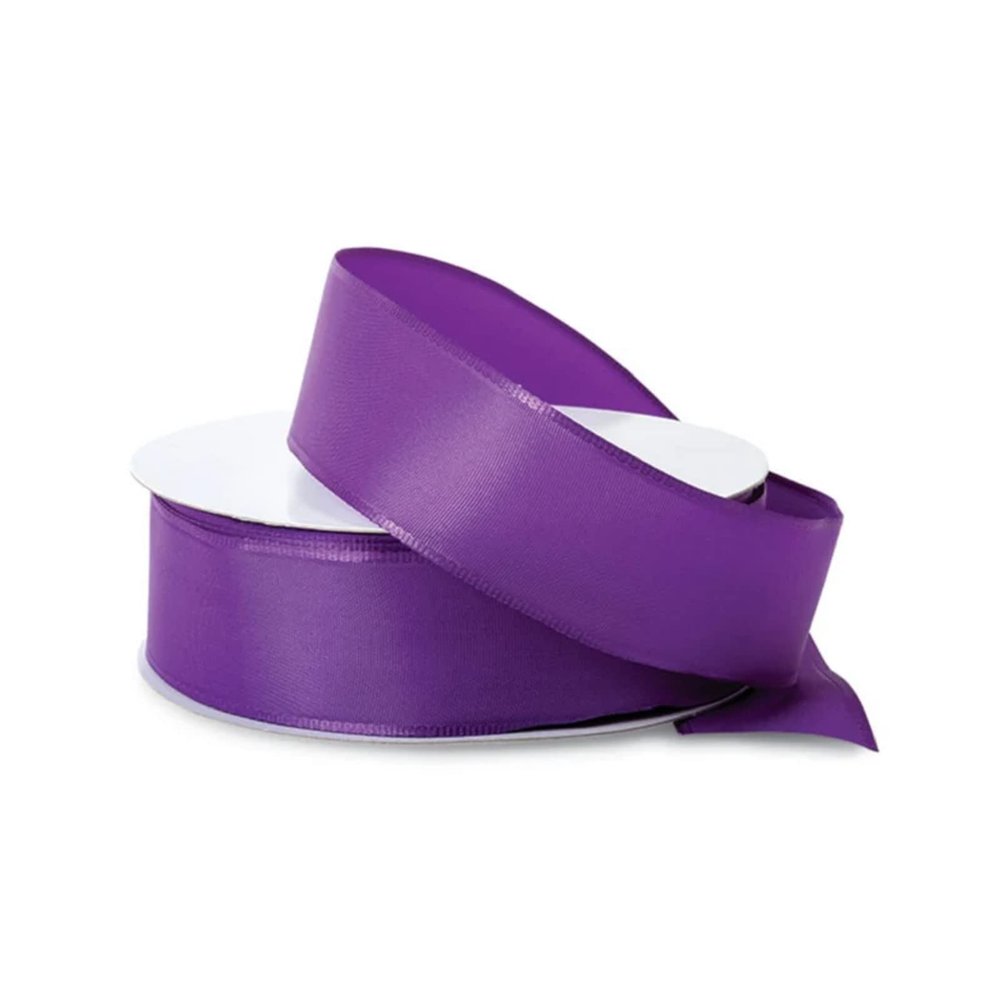 Purple Fabric Wired Ribbon, Gift Wrap, Make Crafts, Size 1.5' x 50 Feet