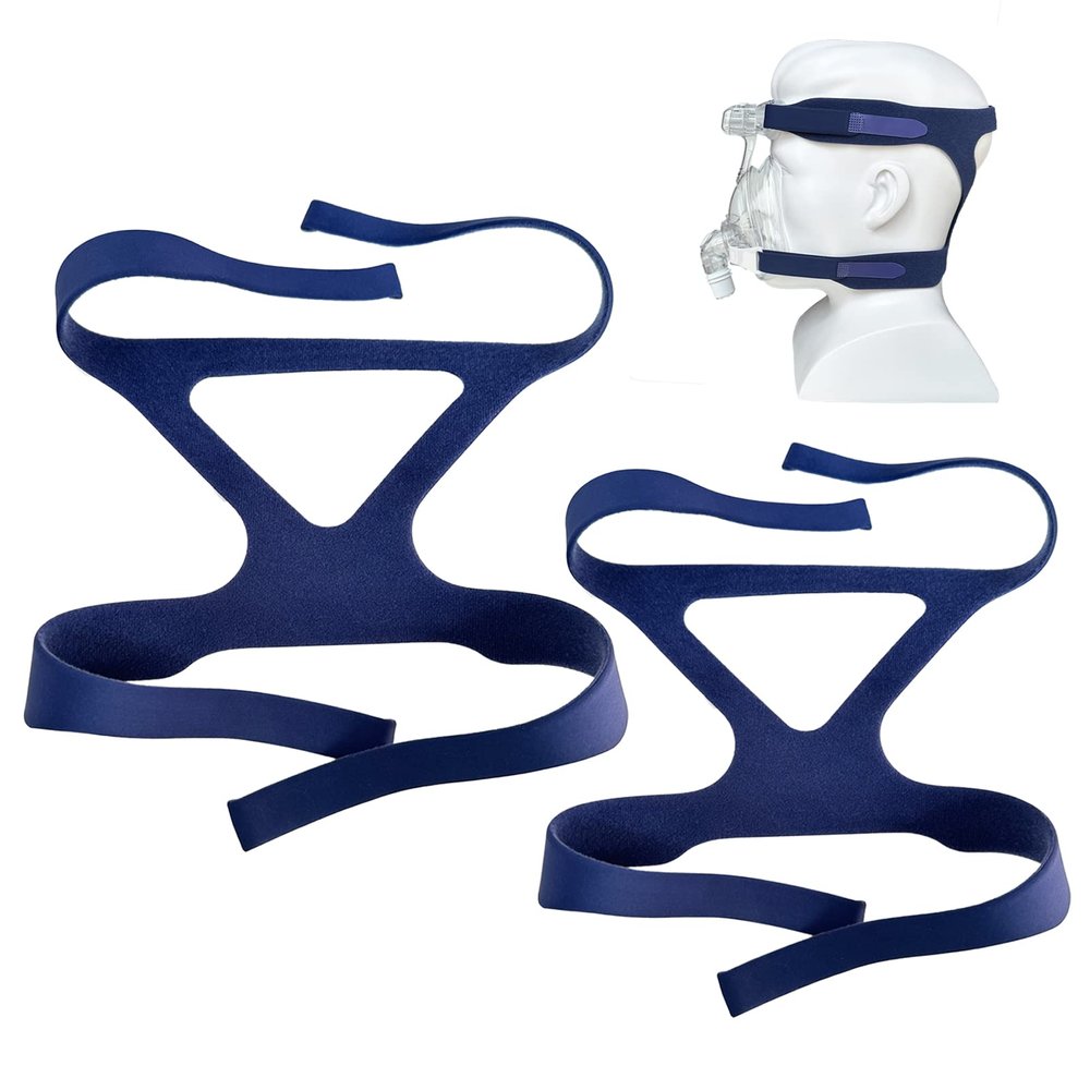 2 Packs Universal Headgear Closed Edges CPAP Mask Full Face Replace Part Universal Headgear Strap (Without Mask)