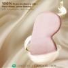 BLSSNZ Silk Sleep Mask for Women - Soft Breathable Organic Natural Mulberry Silk Fabric Blackout Eye Mask for Sleeping with Adjustable Straps No Pressure Eye Mask for Travel Essentials Gifts (Pink) view 2