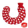 1L hot Water Bottle,hot Water Bottle, hot Water Bottle with Cover, hot Water Bottle Large, U-Shaped hot Water Bag. Portable Neck and Shoulder Warmer with a Soft Knit Cover for Winter(White Heart) view 1