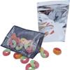 100PCS Food Safe Single Sided Striped Flat Packaging Bags Food Storage with Tear Notch (Clear & Black,2.8 x 3.9 inch) view 2