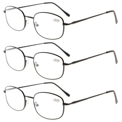Eyekepper Reading Glasses Men 2.25, Readers for Women, 3 Pair Black