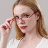 REAVEE 5 Pack Slim Portable Reading Glasses for Men Women, Computer Blue Light Blocking Small Readers Metal Frame Spring Hinge with Pocket Compact Pen Case, Black Red Pink Blue Gold 2.0 view 4