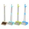 Broom and Dustpan/Broom Dustpan Soft Bristle Broom Thicken Household Sweep Floor Hand Brush and Dust Sweeper Handle Tool Floor Broom and Dustpan Combo (Color : White) view 1
