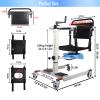BNDDUP Patient Lift Wheelchair for Home, Transfer Chair, 275 Lbs (with Bedpan), White, Black, Metal, Heavy-duty view 2