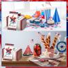 200 Pcs 4th of July Napkins Patriotic Guest Napkins Disposable Paper 2 Ply America Cocktail Hand Towel for Election Veterans Day Independence Day USA Party(Floral Star) view 2