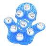 [2 Count] Hand Held Massager for Muscle Back Neck Joint Foot Shoulder Leg Pain Relief - Palm Shaped Massage Glove Full Body Massage Tool with Roller Ball Massager with Portable Design Blue view 3