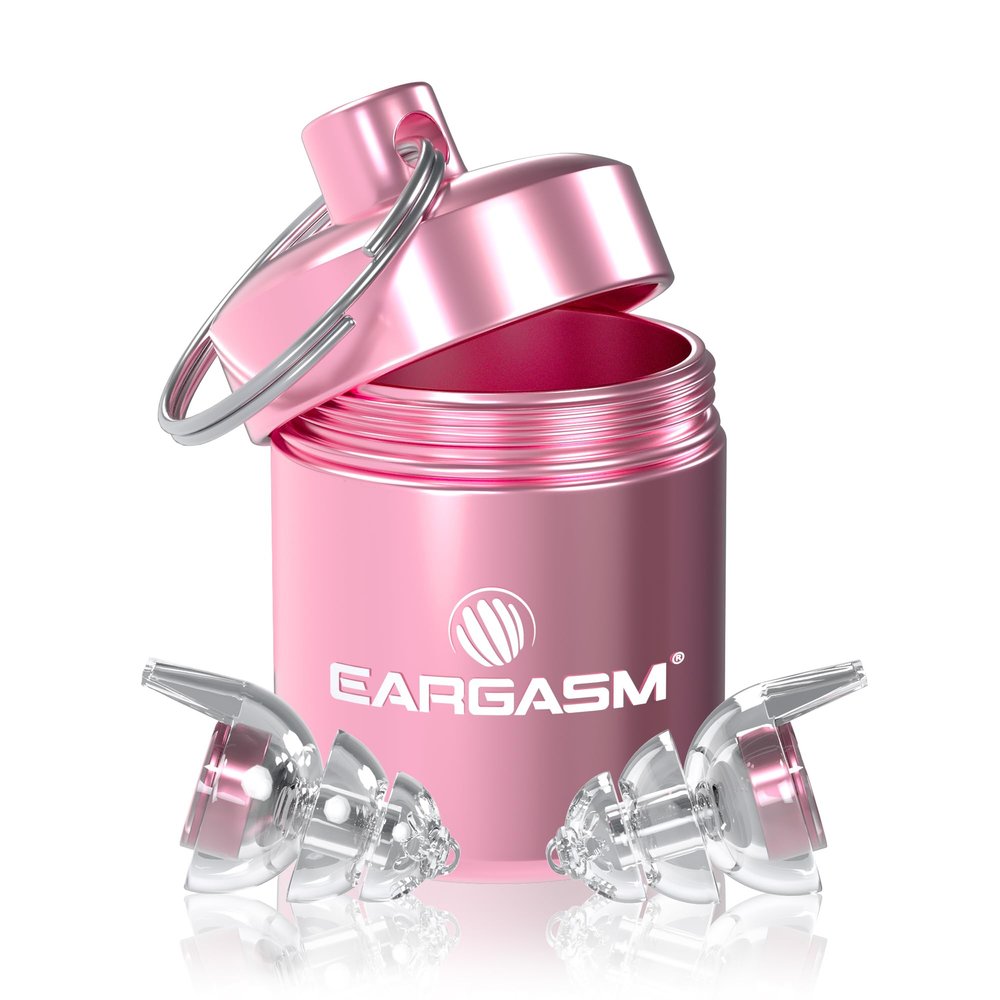 Eargasm Smaller Ears Earplugs - Pink High Fidelity Filtered Noise Reducing Reusable Ear-Plugs for Kids, Women, Men - Hearing Protection for Live Concerts, Motorcycles, Festivals, Sporting Events
