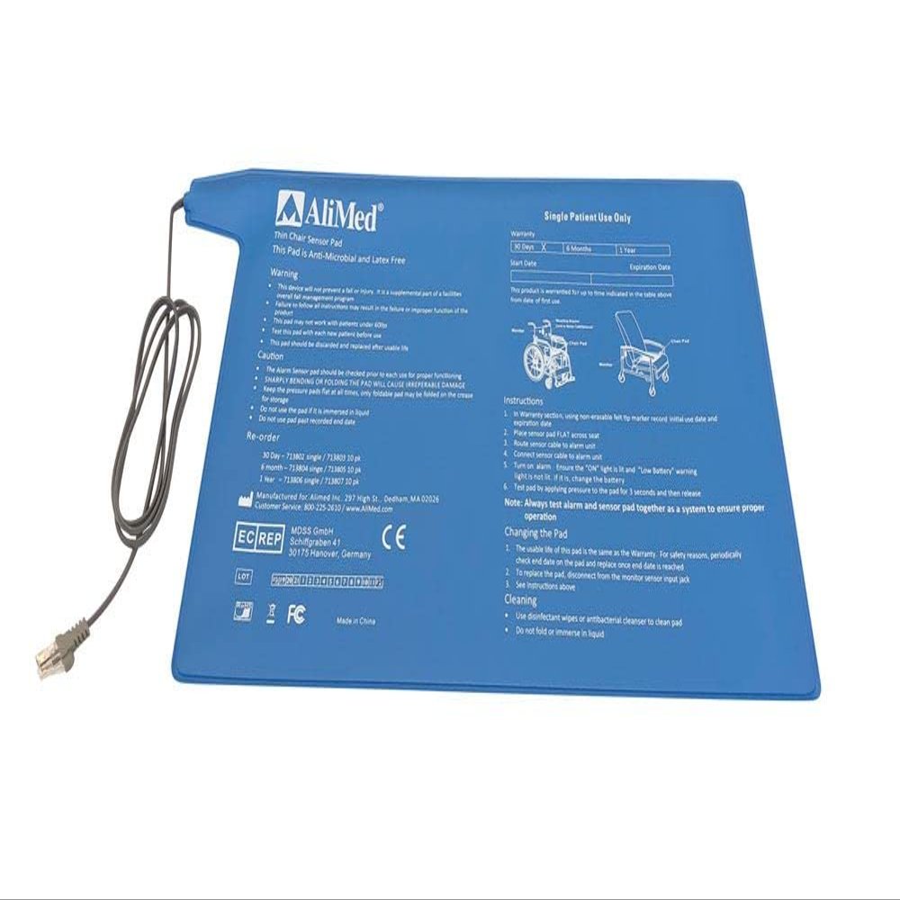 AliMed Corded Pressure Sensor Pads, Bed, 10"W x 30"L, 12-Month Warranty