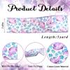 2 Rolls Christmas Flowers Ribbons for Wreath Bow, 2.5"10 Yard Wired Edge Ribbon Purple Lavender Butterfly Burlap Ribbons for Gift Wrapping DIY Crafting Decorations Supplies view 2