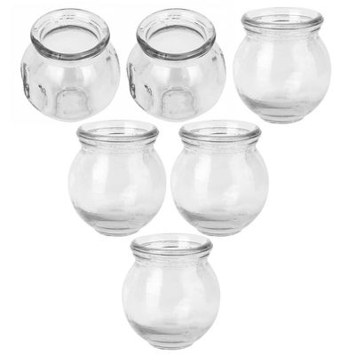 FOMIYES 6Pcs Glass Cupping Chinese Body Massage Tool Back Massage Cupping Muscle Tissue Cup Jars China Vacuum