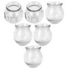FOMIYES 6Pcs Glass Cupping Chinese Body Massage Tool Back Massage Cupping Muscle Tissue Cup Jars China Vacuum view 1