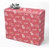 InterestPrint Personalized Name Gift Wrap Paper Age Name Birthday Pattern Light Red Custom Birthday Wrapping Paper Roll Fashion Birthday Gift for Boys Girls Kids Baby Shower Birthday Anniversary view 1