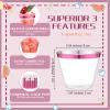 Lounsweer 100 Pcs 9oz Rimmed Plastic Cups Valentine's Clear Cocktail Cups Heavy Duty Wine Glasses for Valentine's Day Birthday Bridal Shower Baby Shower Wedding Holiday Celebrations(Hot Pink) view 2