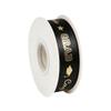 Meseey 10 Yards Graduation Ribbon Congrats Grad Black and Gold Grosgrain Ribbon Use for Gift Wrapping,Graduation Party Decoration (Black-Grad) view 1