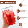AOZITA 120 Sets - 20 oz Clear Plastic Cups with Lids, Disposable Cups With Straw Slot Lids for Cold Drinks, Milkshake, Smoothie, Iced Coffee and TO-GO Drinkings view 3