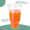 Giwrmu 32oz 50 Count Clear Plastic Cups with Lids, Disposable Iced Coffee Cups with Lids, Clear PET Plastic Drinking Cup for Iced Coffee, Milkshakes and Smoothies view 4