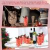Norme 50 Pcs 16 oz Valentine's Day Red Plastic Cups Rimmed Disposable Cups Heavy Duty Plastic Glasses Clear Drinking Cup Wine Glasses for Parties Old Fashioned Tumblers for Coffee Wedding Wine view 3