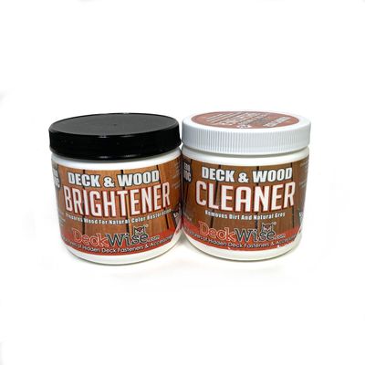 Deck and Wood Cleaner Part 1 & Brightener Part 2, 32 oz. Combo