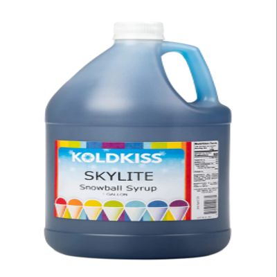 Koldkiss Shaved Ice and Snow Cone Flavored Syrups - One Gallon, 64 Snow cones Per Bottle - Skylite Raspberry Vanilla Flavor