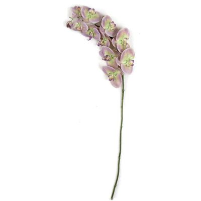 SilksAreForever 38" Silk Phalaenopsis Orchid Flower Stem -Lavender/Green (Pack of 4)