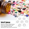 7PCS Round Travel Portable Small Transparent 7 Day Am Pm Case Jumbo Container for Outdoor view 3