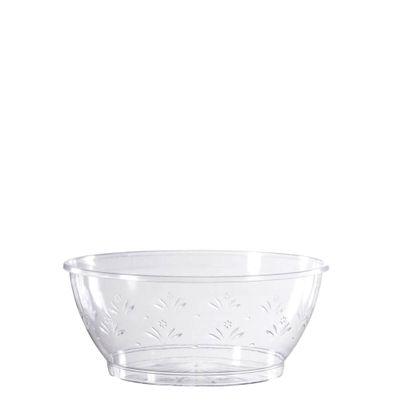 EcoQuality 6 oz Crystal Like Clear Plastic Bowls - Disposable Plastic Dessert Bowls China Like, Heavy Duty Plastic Soup Bowls for Baby Showers, Weddings, Birthday Party, Receptions (10 PACK)