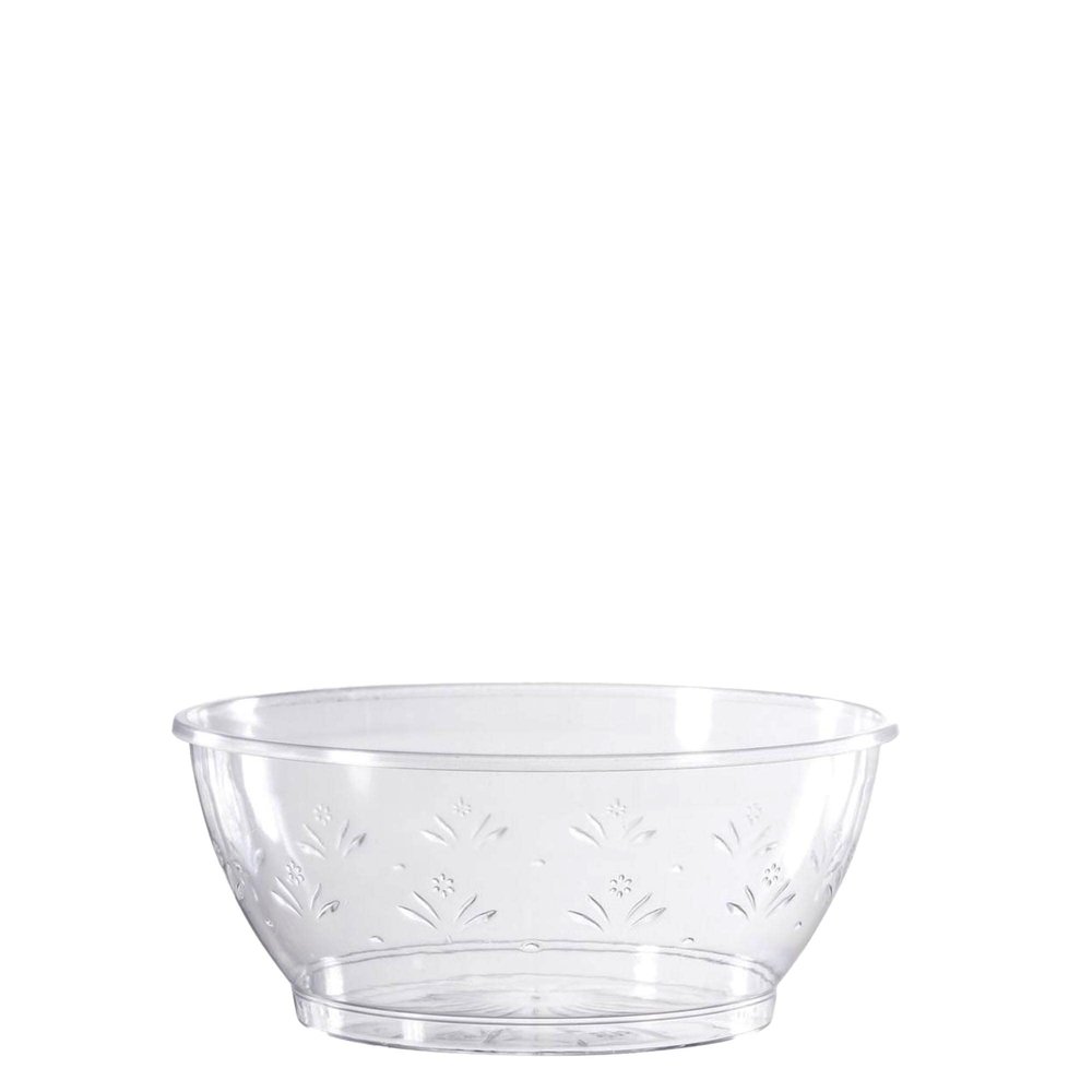 EcoQuality 6 oz Crystal Like Clear Plastic Bowls - Disposable Plastic Dessert Bowls China Like, Heavy Duty Plastic Soup Bowls for Baby Showers, Weddings, Birthday Party, Receptions (10 PACK)