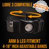 4-18" Armband for Freestyle Libre 3 : Flexible CGM Protection Sensor Cover Arm & Leg Bands (4-18" Black) view 2