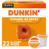 Dunkin' Donuts Coffee K-Cup Pods, Caramel Me Crazy, Medium Roast, Box Of 22 Pods view 1