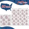 AnyDesign 80Pcs Firework Paper Napkins 6.5 x 6.5 Inch Patriotic Memorial Day Luncheon Napkin Disposable Red Blue Firework Dessert Dinner Hand Napkin for 4th of July Independence Day Supplies view 2