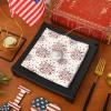 AnyDesign 80Pcs Firework Paper Napkins 6.5 x 6.5 Inch Patriotic Memorial Day Luncheon Napkin Disposable Red Blue Firework Dessert Dinner Hand Napkin for 4th of July Independence Day Supplies view 3