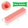 2Pack Pill Organizer,7 Day Pill Cases Travel Daily Box for Fish Oil, Calcium Tablets, Supplements and Other Vitamins (Pink+) Pink view 2